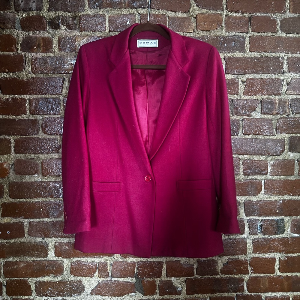 Vintage Women's Wool Red Blazer